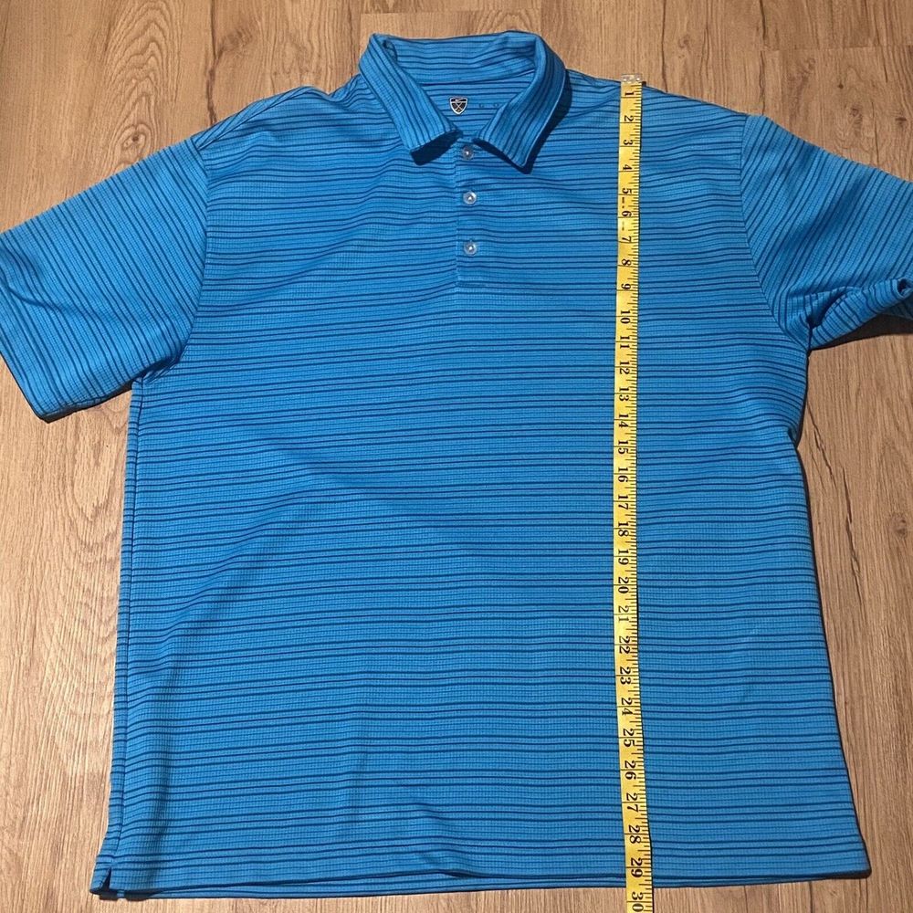 Nike Golf Men’s Stripe Polo Shirt Blue XL Short Sleeve - Picture 7 of 10